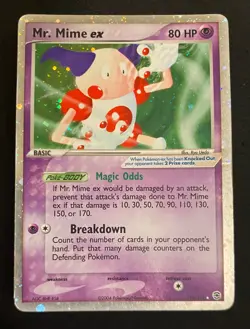 Mr Mime ex 110/112 Holo Foil EX Fire Red Leaf Green 2004 Pokemon TCG Card LP/NM - Image 1