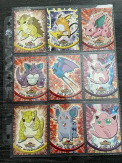 Topps Pokemon Card 9 Different Cards Mixed Job Lot - Image 1