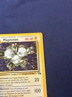 Magneton 11/62 Fossil Holo wotc Pokemon card played vintage - Image 2