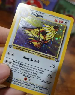 Pidgeot 1st Edition 8/64 Jungle Set Holographic Rare Pokemon Card LP-MP - Image 3