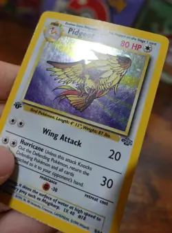 Pidgeot 1st Edition 8/64 Jungle Set Holographic Rare Pokemon Card LP-MP - Image 4