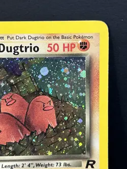 Dark Dugtrio 6/82 Holo Rare Team Rocket 1st Edition Pokemon Card Near Mint - Image 3