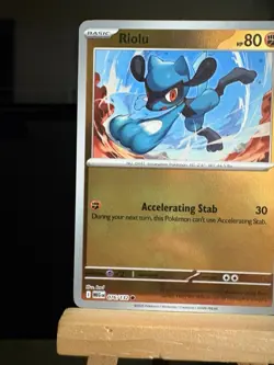 RIOLU - 76/132 Mega Evolution Set NM - Reverse Holo Common - Pokemon TCG Card - Image 2