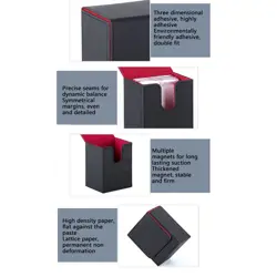 Card Deck Box PU Leather Multifunctional Portable Magnetic Closure Card Storage - Image 2