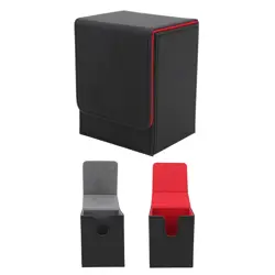 Card Deck Box PU Leather Multifunctional Portable Magnetic Closure Card Storage - Image 3