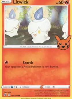 Litwick 031/192 - Common - Trick or Trade 2022 Pokemon Card - Image 1