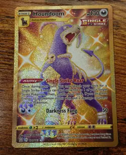 Houndoom 179/163 Battle Styles Gold Holo Pokemon Card Pokemon Card LP - Image 1