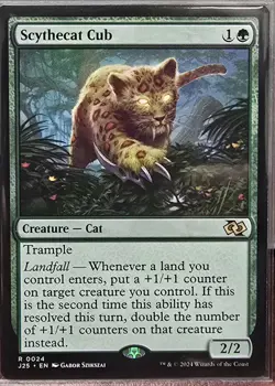 Scythecat Cub Foundations Jumpstart Regular Magic The Gathering MTG - Image 1