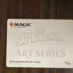 Gwenom, Remorseless Art Card - Art Series: Marvel's Spider-Man (AASPM) #8 MTG - Image 2