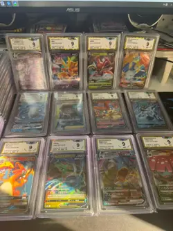 5x Random PGS 8.5 Or 9 MINT Graded Pokemon Cards language CHN/JPN - Image 1
