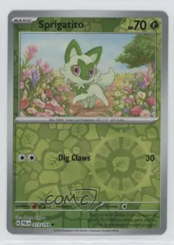 Sprigatito Reverse Foil Pokemon Scarlet & Violet Paldea Evolved SV02 #013 - Image 1