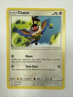 Pokemon TCG - Chatot - 162/214 - Uncommon - Pokemon Unbroken Bonds - Image 1