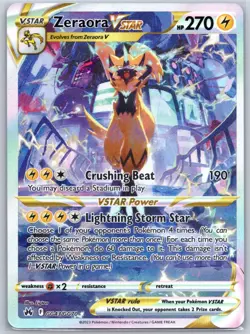 Zeraora VSTAR GG43/GG70 Near Mint Crown Zenith: Galarian Gallery Pokemon Shipnow - Image 1