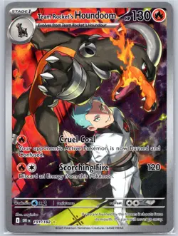 Team Rocket's Houndoom 191/182 Near Mint SV10: Destined Rivals Pokemon Shipnow - Image 1
