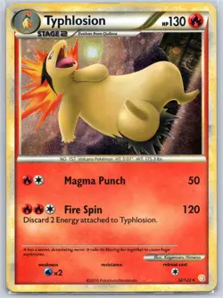 Typhlosion 32/123 Cosmo Holo LP Mint HeartGold SoulSilver Pokemon Shipnow - Image 1