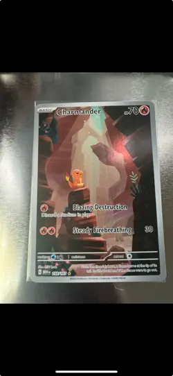 Pokemon TCG Charmander Scarlet Violet-151 Holo Illustration Rare Card 168/165 LP - Image 1