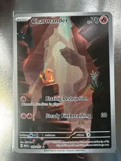 Pokemon TCG Charmander Scarlet Violet-151 Holo Illustration Rare Card 168/165 LP - Image 2