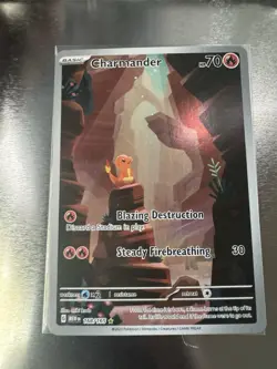 Pokemon TCG Charmander Scarlet Violet-151 Holo Illustration Rare Card 168/165 LP - Image 4