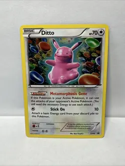 Pokemon TCG Ditto Black Star Promo Holo Card XY40 LP - Image 1