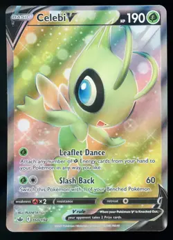 Celebi V 160/198 Chilling Reign Full Art Ultra Rare Holo Pokemon Card - Image 1