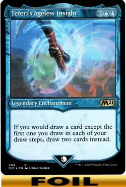 1x - Teferi's Ageless Insight - FOIL SHOWCASE #294 - Core Set 2021 - NM MTG - Image 1