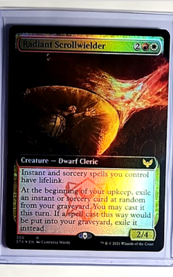 MTG Magic The Gathering STX Strixhaven Foil Extended #350 Radiant Scrollwielder - Image 1