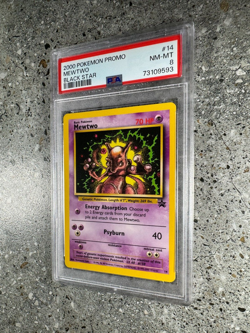 Pokemon TCG Cards Mewtwo 14 WOTC Black Star Promo PSA 8 STRONG - Image 5