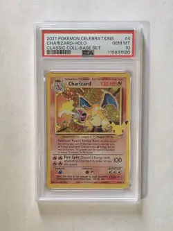 Pokemon Charizard Celebrations 4/102 Classic Holo Rare PSA 10 GEM MINT - Image 1