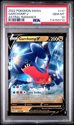 2022 POKEMON SWORD & SHIELD ASTRAL RADIANCE #117 GARCHOMP V PSA 10 - Image 1