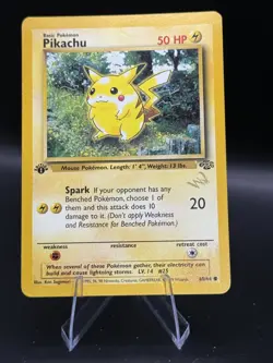 Pikachu 1st Edition [W Stamped] 60/64 Wotc Promo Pokemon Jungle Lp - Image 1