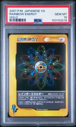 2001 POKEMON JPN VS RAINBOW ENERGY-HOLO PSA 10 - Image 1