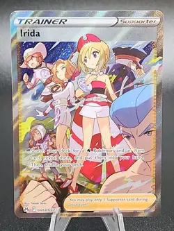 Pokemon Irida GG63 Sword Shield Crown Zenith Galarian Gallery Full Art Trainer A - Image 1