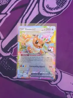 2025 Pokemon Stamped Prize Pack Series 7 Eevee EX #075 Near Mint Holo - Image 1