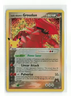 TEAM MAGMA'S GROUDON 9/95 CELEBRATIONS POKEMON TCG NM - Image 1