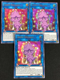 YUGIOH OJAMA EMPEROR DUOV-EN033 1ST ULTRA X3 NM - Image 1