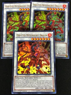 YUGIOH ODD EYES METEORBURST DRAGON SDMP-EN041 1ST ULTRA X3 (NM) - Image 1