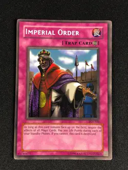 YUGIOH IMPERIAL ORDER PSV-104 SECRET PLAYED/EDGE WEAR - Image 1