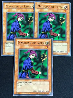 YUGIOH MAGICIAN OF FAITH SDJ-017 COMMON X3 (MP) - Image 1