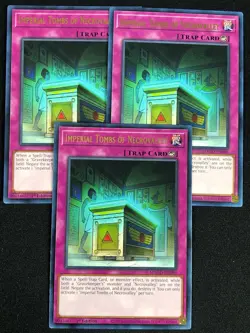 YUGIOH IMPERIAL TOMBS OF NECROVALLEY MAGO-EN089 1ST RARE X3 (NM) - Image 1