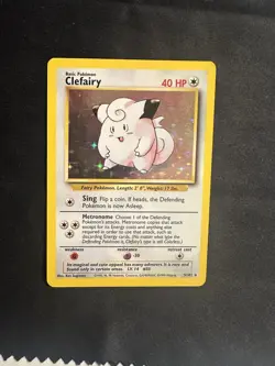 Clefairy 5/102 Holo Base Set Unlimited Rare Pokemon TCG Card Vintage - Image 1