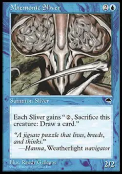 Mnemonic Sliver - Medium Play MTG Tempest - Image 1