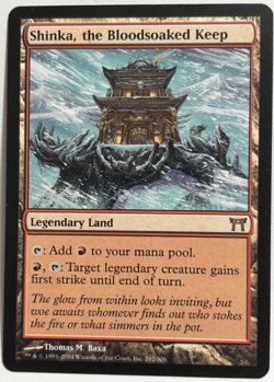 MTG - Shinka, the Bloodsoaked Keep - NM - Rare - Champions of Kamigawa - Image 1