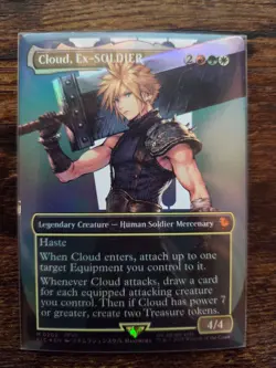 Cloud, Ex-SOLDIER (Borderless) Foil. MTG Final Fantasy Commander - Image 1