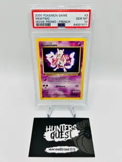 PSA 10 Carte Pokemon Deuxmiaou Promo 3 Wizards BLACK STAR FR - Image 1
