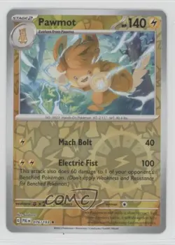Pawmot Reverse Foil Pokemon Scarlet & Violet Paldea Evolved SV02 #076 - Image 1