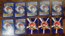 Misdreavus 11/64 1st Edition Lot of 10 Holo Rare Pokemon Cards Damaged/Altered - Image 2