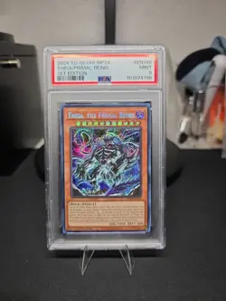 YuGiOh THEIA, THE PRIMAL BEING MP24-EN148 1st ED-2024 PRISM SECRET RARE Psa9 - Image 1