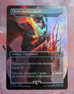 Clive's Invictus Blade Final Fantasy Secret Lair *Rainbow Foil*, In Hand - Image 1