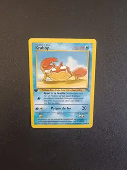 Carte Pokemon Krabby 51/62 Set Fossile Wizards Edition 1 FR - Image 1