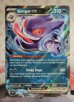 Gengar ex 104/162 Temporal Forces 2024 Holo Rare Pokemon Card TCG - Image 1